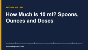 10 ml shown as about 2 US teaspoons or 2/3 of a tablespoon