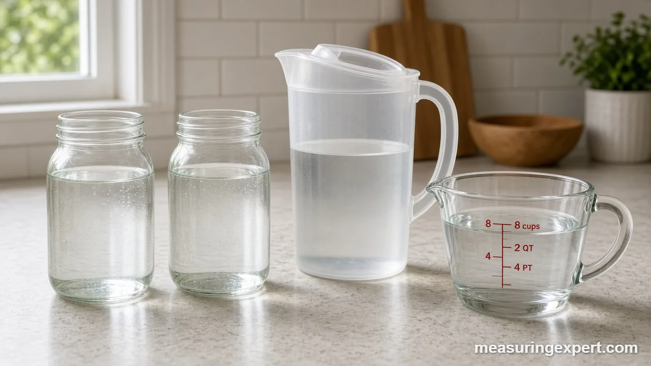 2 quarts shown as two quart jars