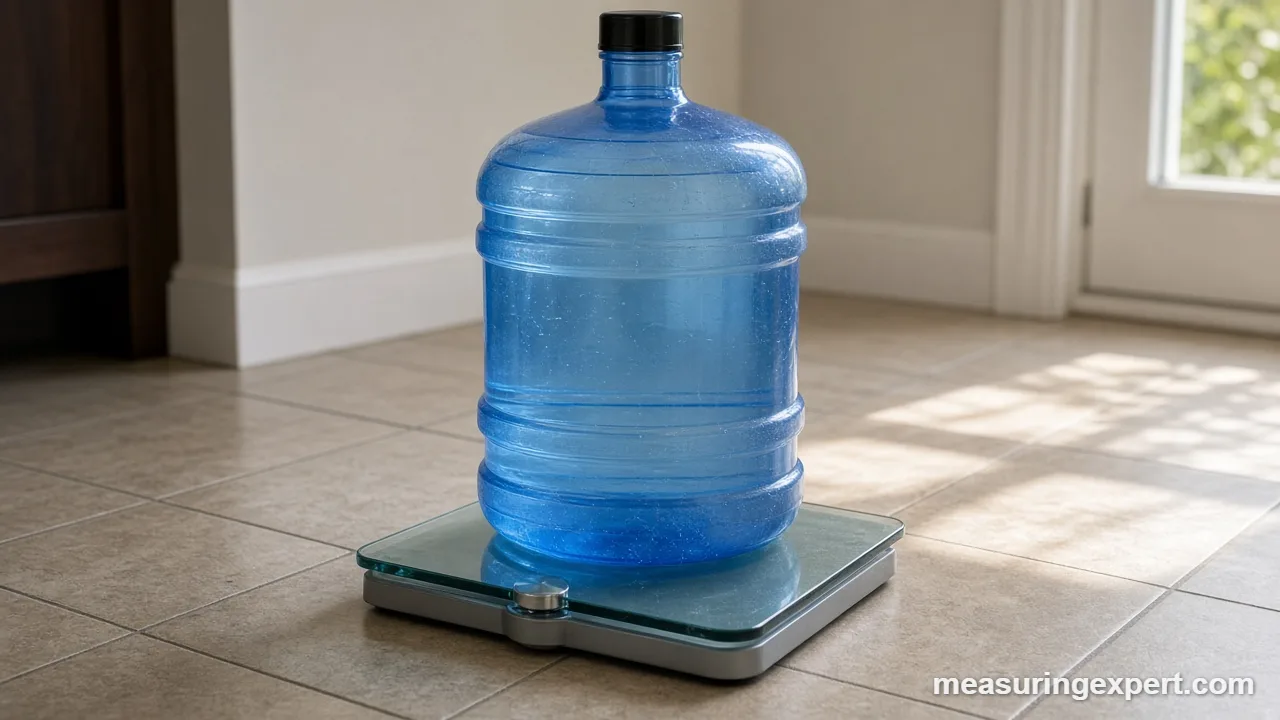 Weighing 5 gallons of water at home