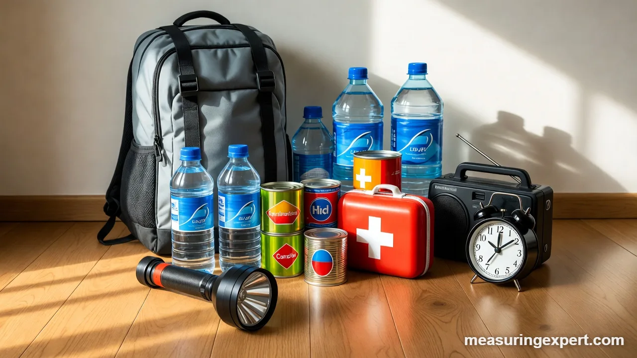 Backpack and supplies for a 72-hour emergency kit