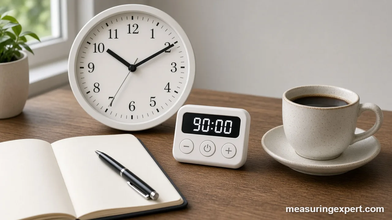 90 minutes shown on a timer