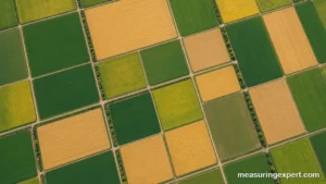 Acres per square mile seen in farm sections