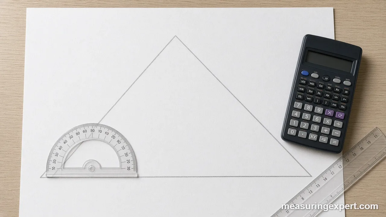 Measuring angles in a triangle with a protractor