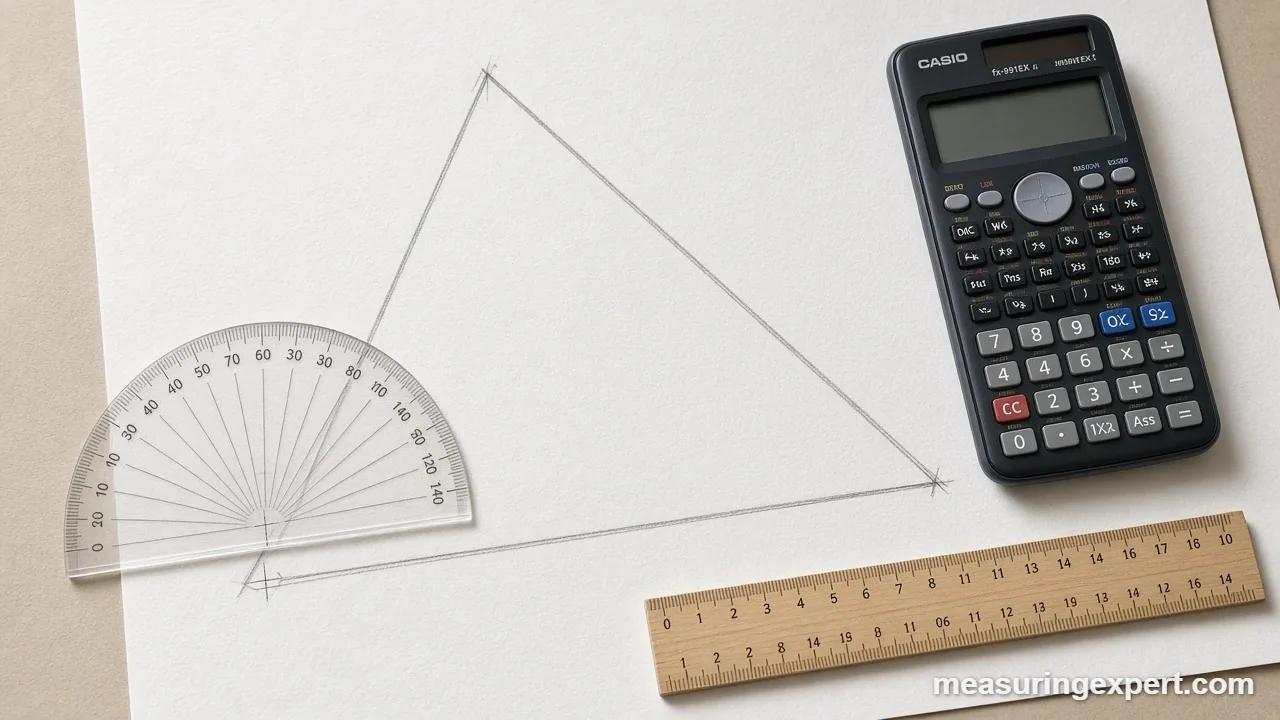 Solving angles in a triangle with a calculator