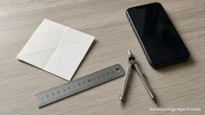 Measuring angles without a protractor on a desk