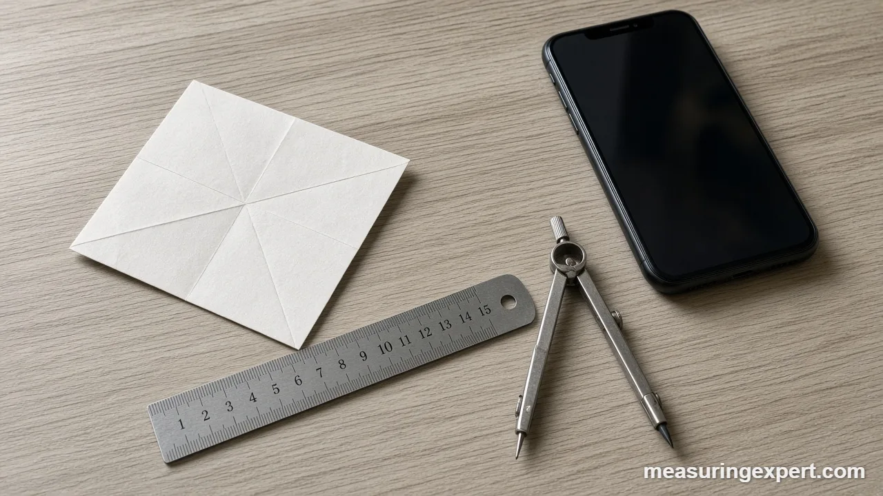 Measuring angles without a protractor on a desk