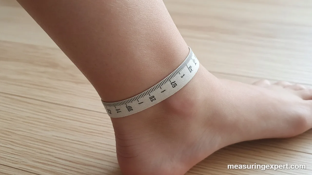 Where ankle girth is measured
