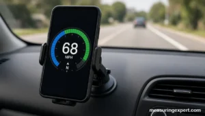 App to measure speed on a phone dashboard mount