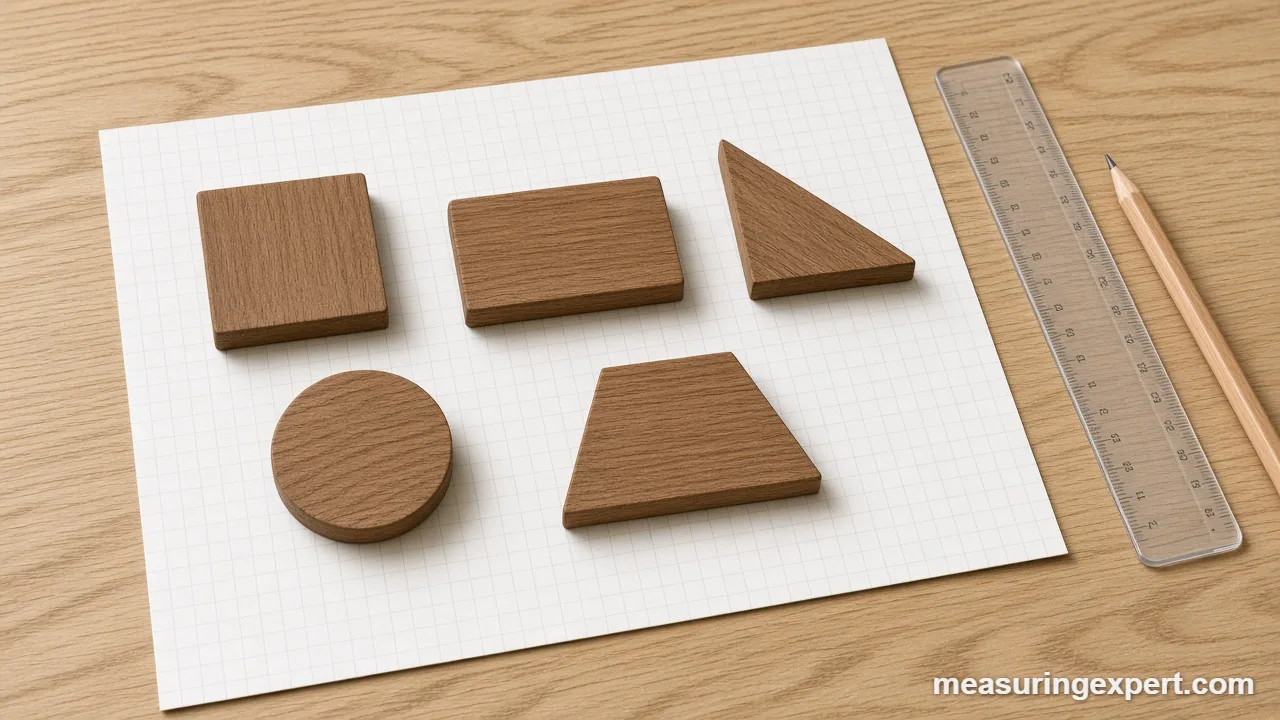 Measuring the area of a shape with simple geometric blocks