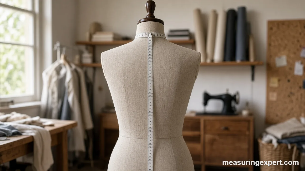 Back length measured from neck to waist