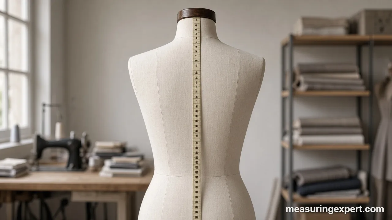 Back length on a dress form