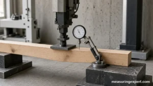 Measuring beam deflection with a dial indicator