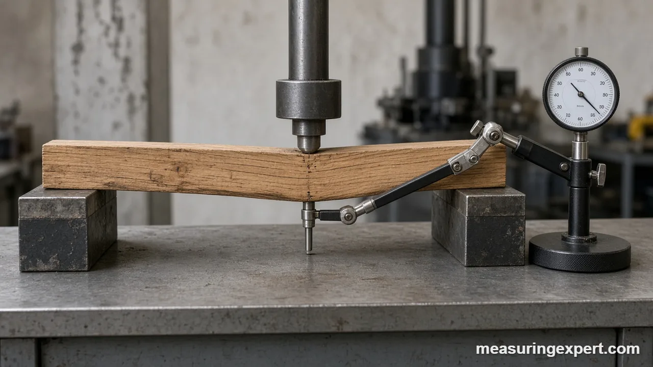 How to measure beam deflection on a real beam