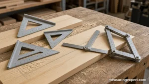 Best angle ruler options on a carpentry workbench