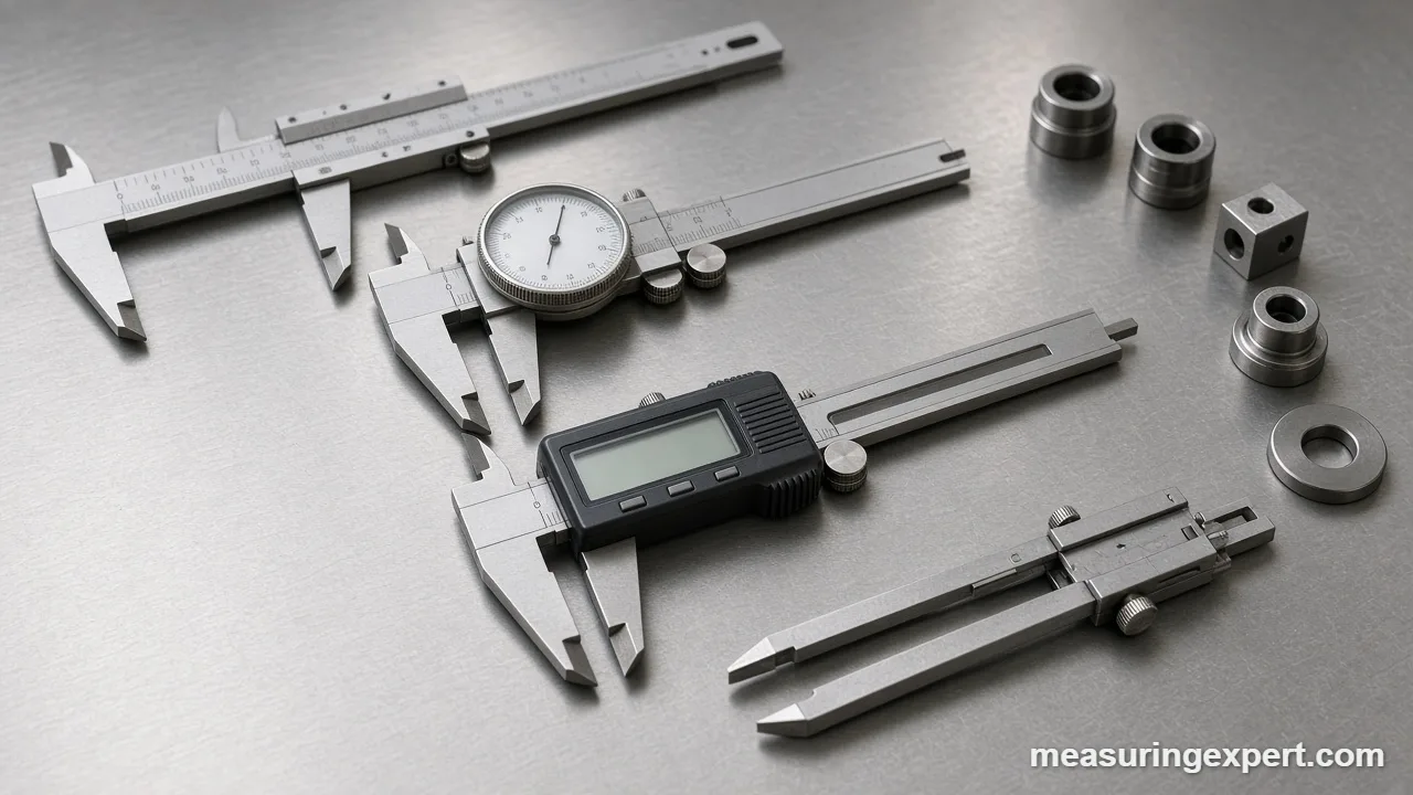 Comparing the best caliper options side by side on a steel bench