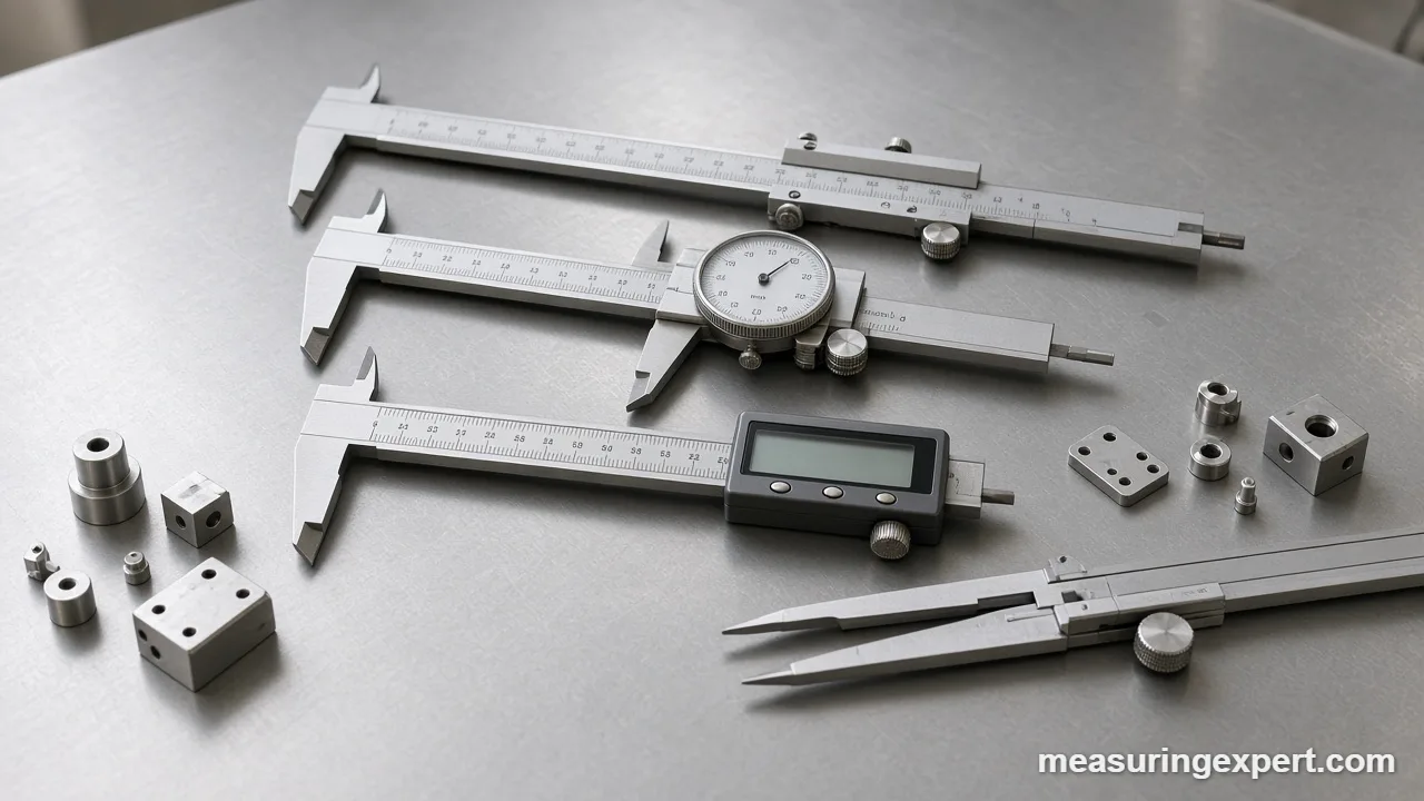 Vernier and dial scales on the best caliper types for precise reading