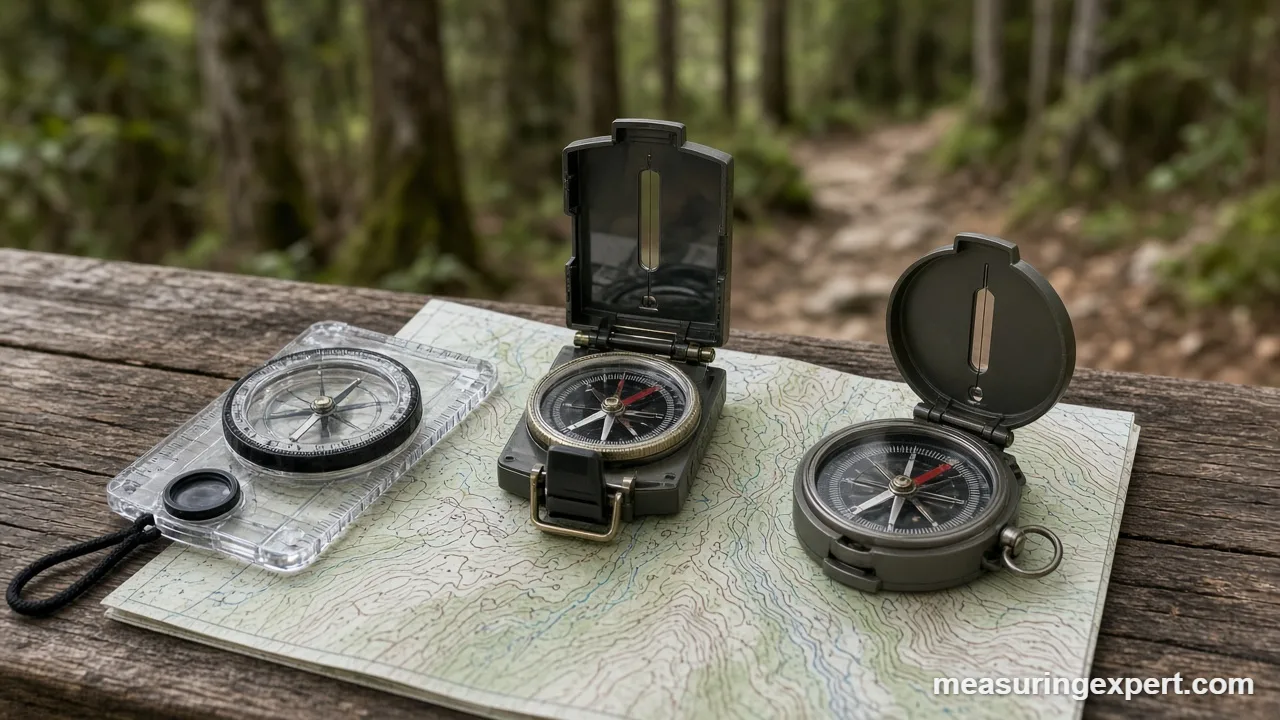 Best compass types for hiking on a topographic map