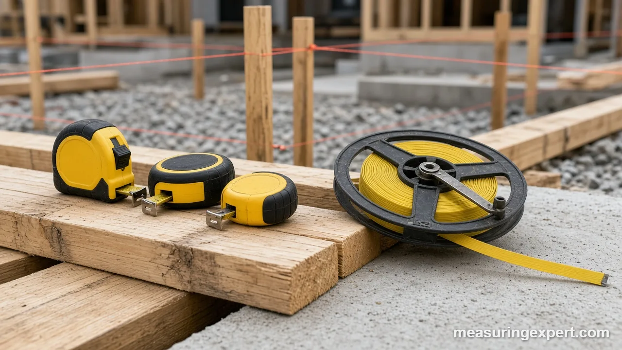 Long open reel tape for best construction measuring tape site layout