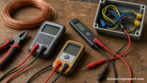 Best digital voltmeter options on an electrician workbench