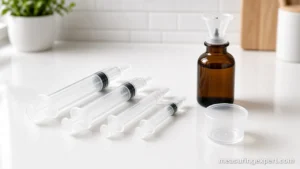 Best dosage syringe options for liquid medicine on a kitchen counter