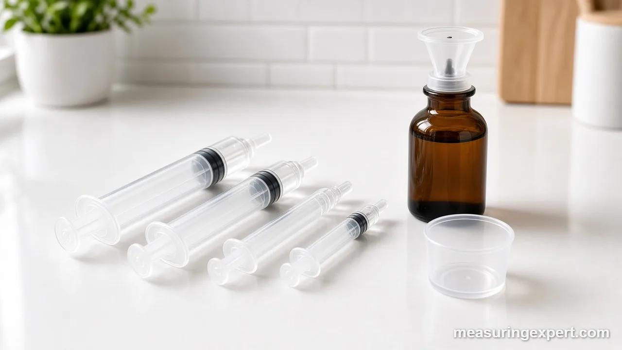 Best dosage syringe options for liquid medicine on a kitchen counter