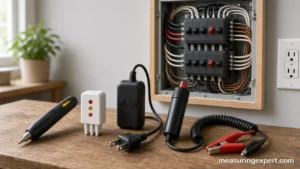 Best electric circuit tester types on an electrician workbench