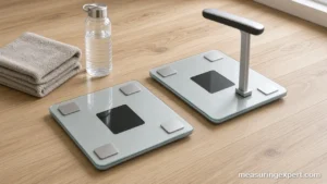 Best fitness scale options for body composition tracking on a bathroom floor