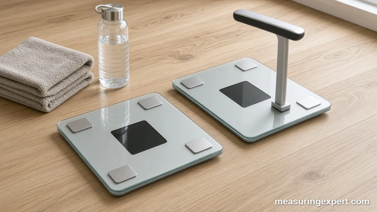 Best fitness scale options for body composition tracking on a bathroom floor