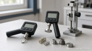 Best force gauge options on a workbench with hook and flat attachments