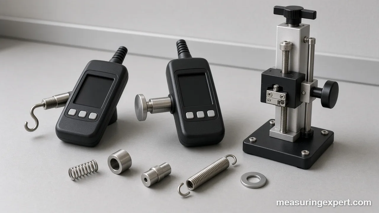 Best force gauge setup on a test stand for push and pull checks