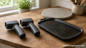 Best infrared surface thermometer guns beside a cast iron griddle