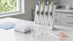 Best lab pipette options on a laboratory bench with micropipettes and glass pipettes