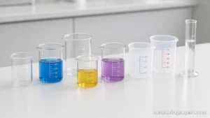 Best laboratory beakers in glass and plastic on a lab bench