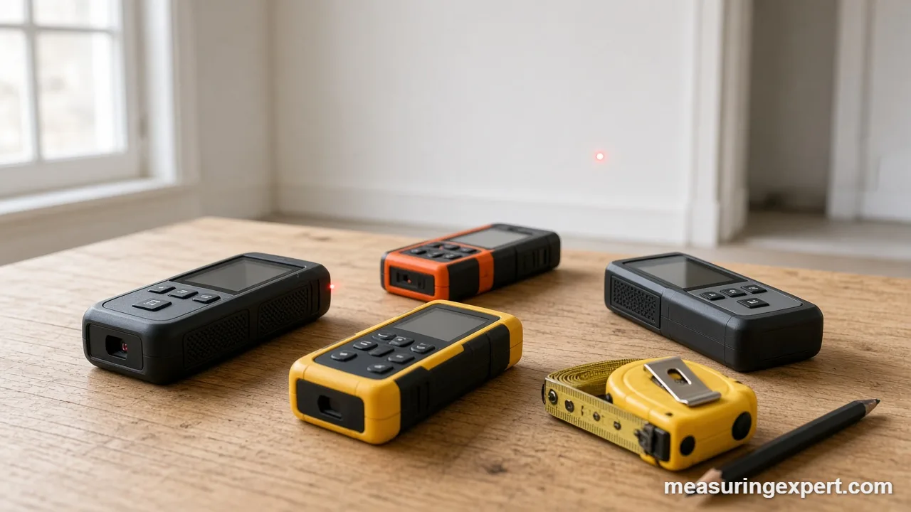 Best laser distance measurer aimed at a wall for a room measurement