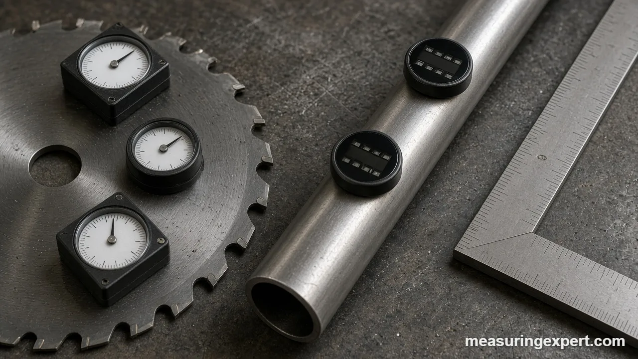 Best magnetic angle finder gauge held on a steel saw blade