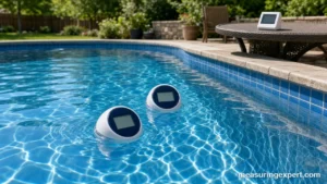 Best pool thermometer floating in a sunny backyard pool