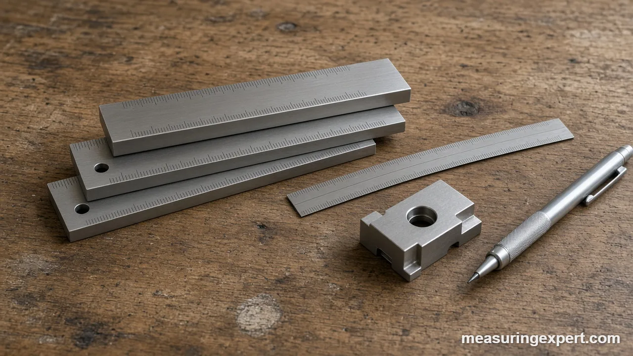 Close view of fine graduations on the best precision ruler picks