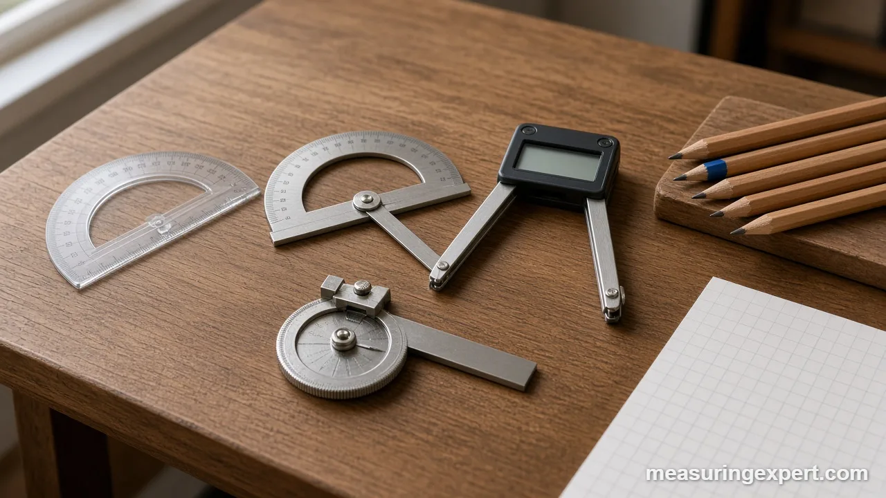 Best protractor styles side by side, from clear plastic to a vernier bevel