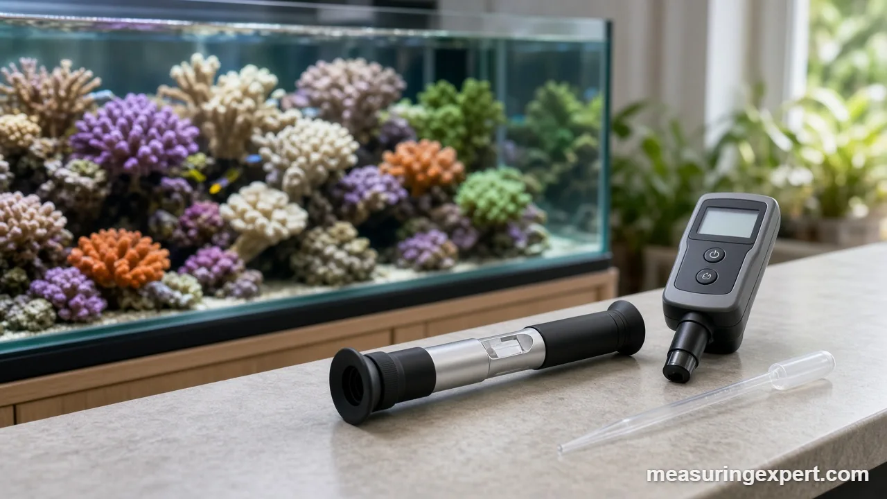 Refractometer and salt meter used as the best salinity tester for aquarium water
