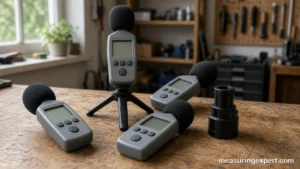 Best sound level meter options on a workshop bench