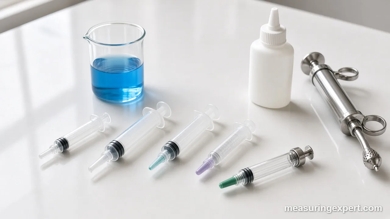 Reading the best syringe scale at eye level for accurate measuring