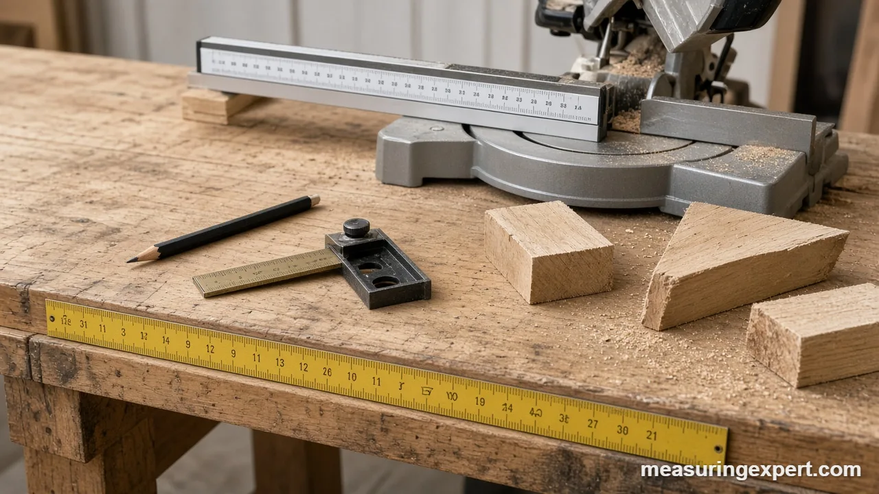 Best tape ruler strips mounted on a woodworking bench