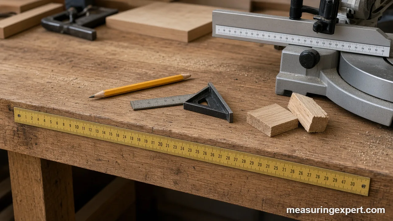 Best tape ruler on a saw fence in a home workshop