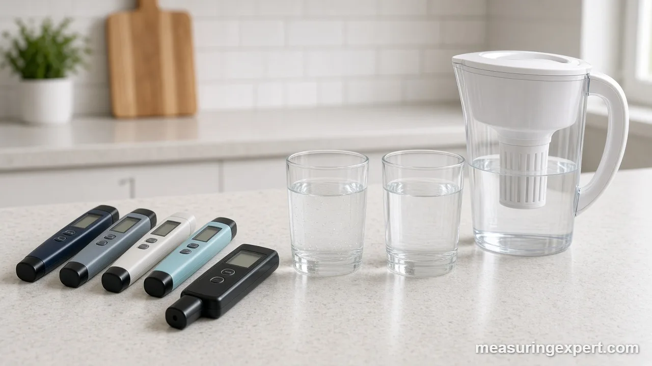 Digital TDS and EC meters used to compare water samples