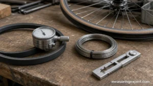 Best tension gauge tools for belts, rigging wire and bike spokes on a workbench