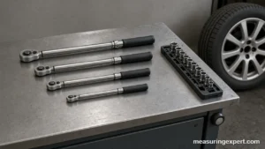 Best torque wrench options laid out on a garage workbench