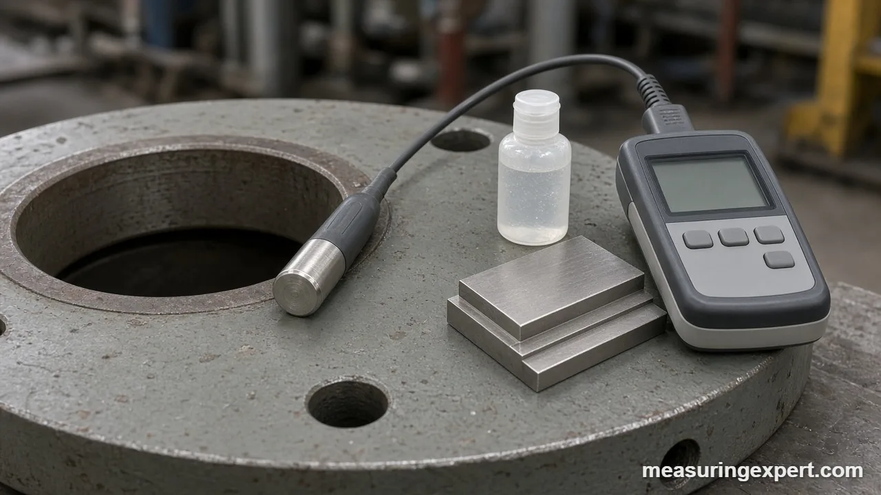 Best ultrasonic thickness gauge checking pipe wall thickness in a workshop