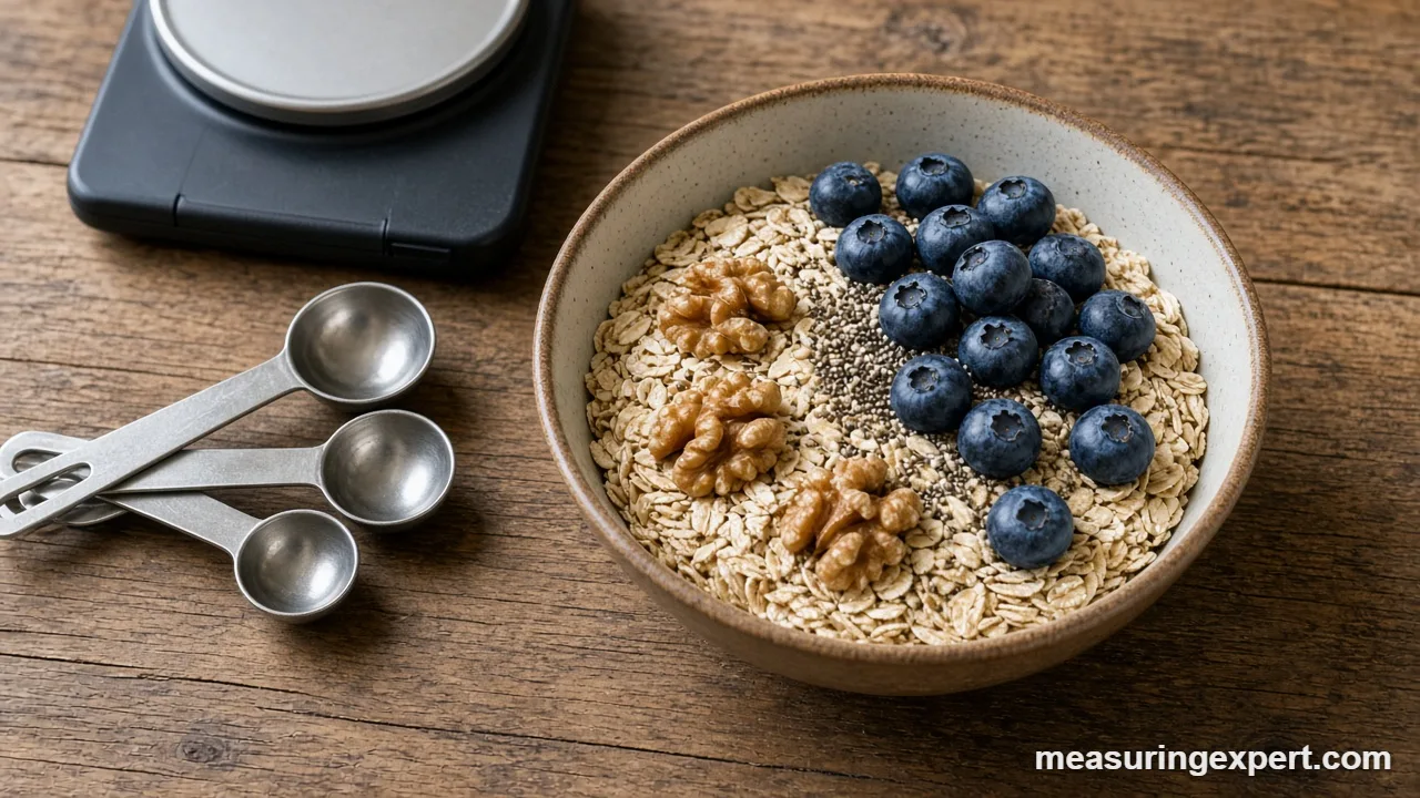 Brain-boosting recipes ingredients weighed on a digital kitchen scale