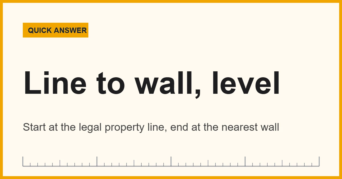 Building setbacks diagram showing the distance from a lot line to a wall