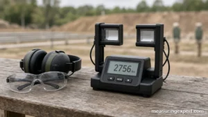 How fast a bullet travels measured with a ballistic chronograph